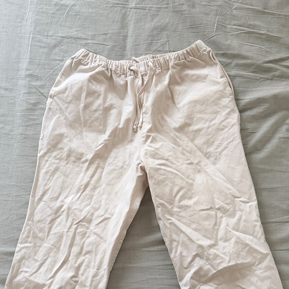 Men's IJJI Natural Drawstring Pants Size M